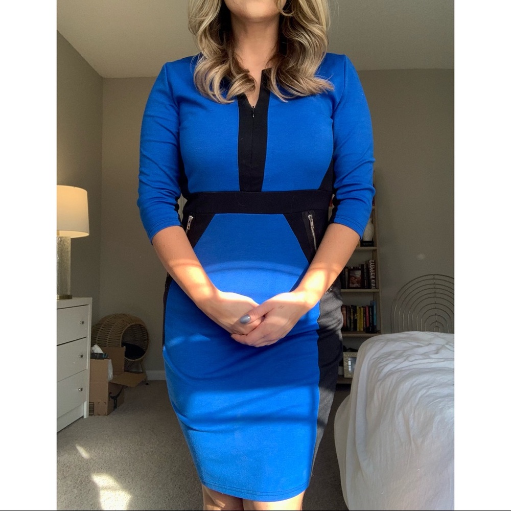 Homeyee blue professional dress